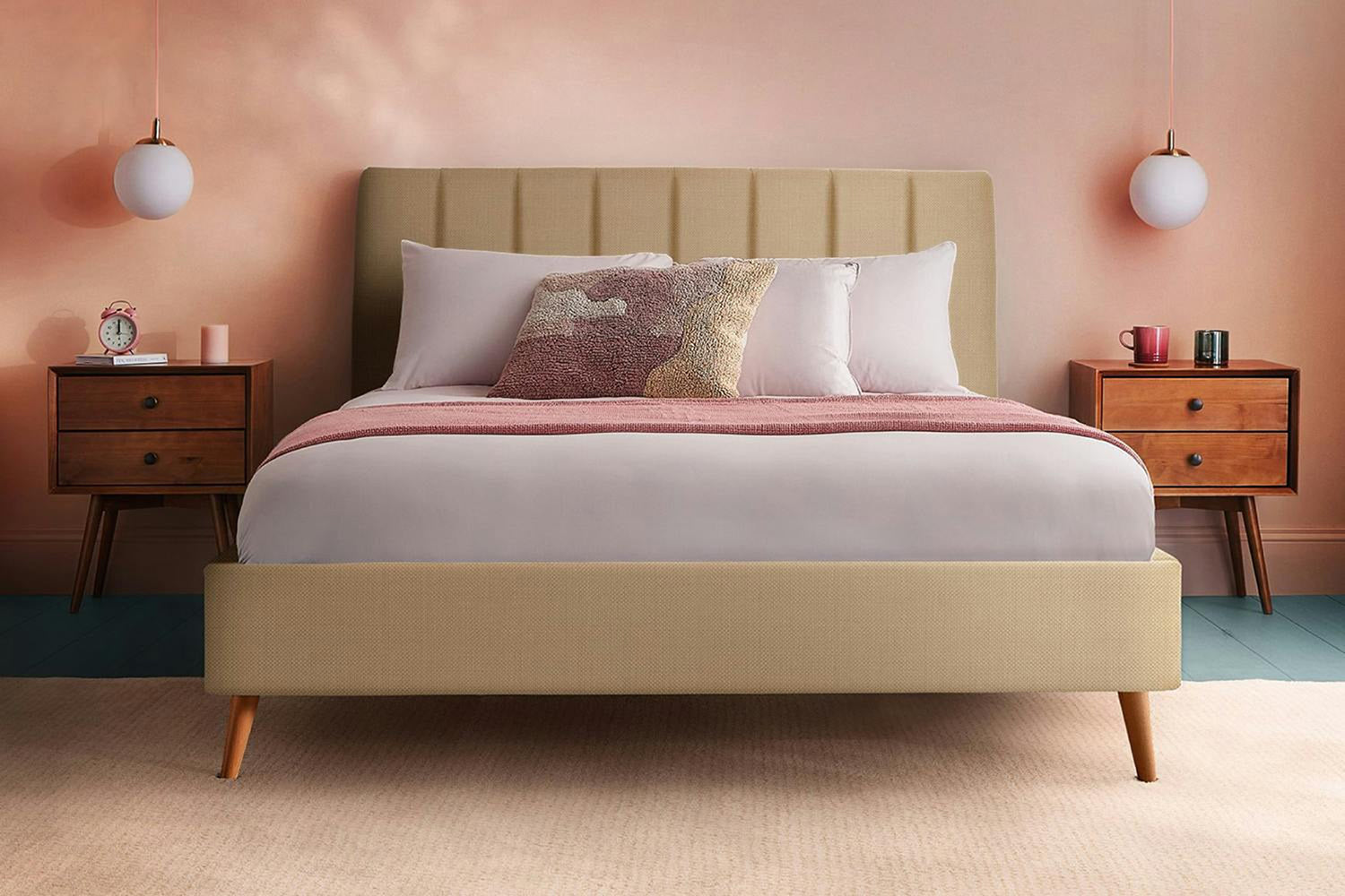 Silentnight | Octavia Bed Frame with Slant Beech Leg | Super King | 6ft | Colour Options