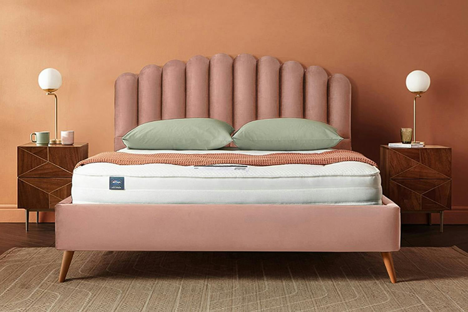 Silentnight | Oriana Bed Frame with Slant Beech Leg | Double | 4ft6 | Colour Options