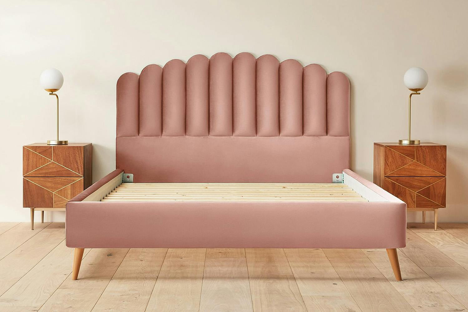 Silentnight | Oriana Bed Frame with Slant Beech Leg | Double | 4ft6 | Colour Options-2