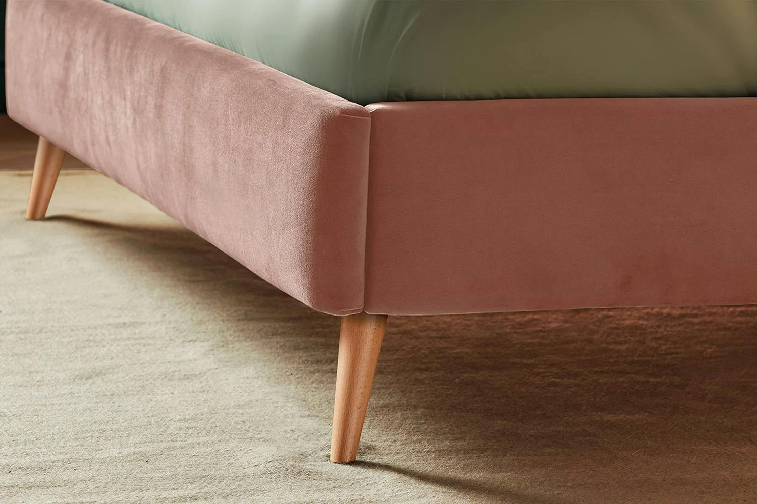 Silentnight | Oriana Bed Frame with Slant Beech Leg | King | 5ft | Colour Options-4