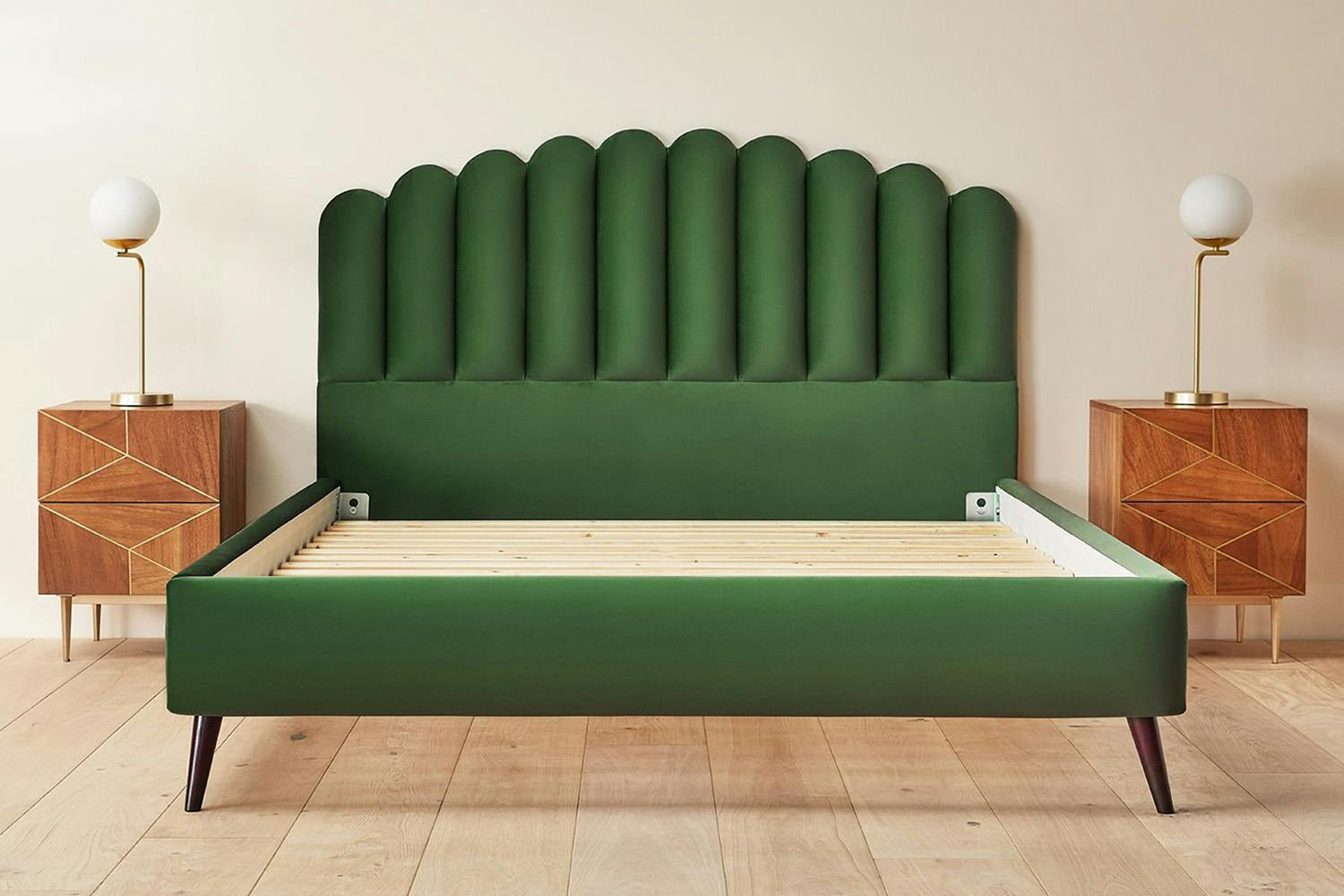 Silentnight | Oriana Bed Frame with Slant Dark Leg | King | 5ft | Colour Options-2