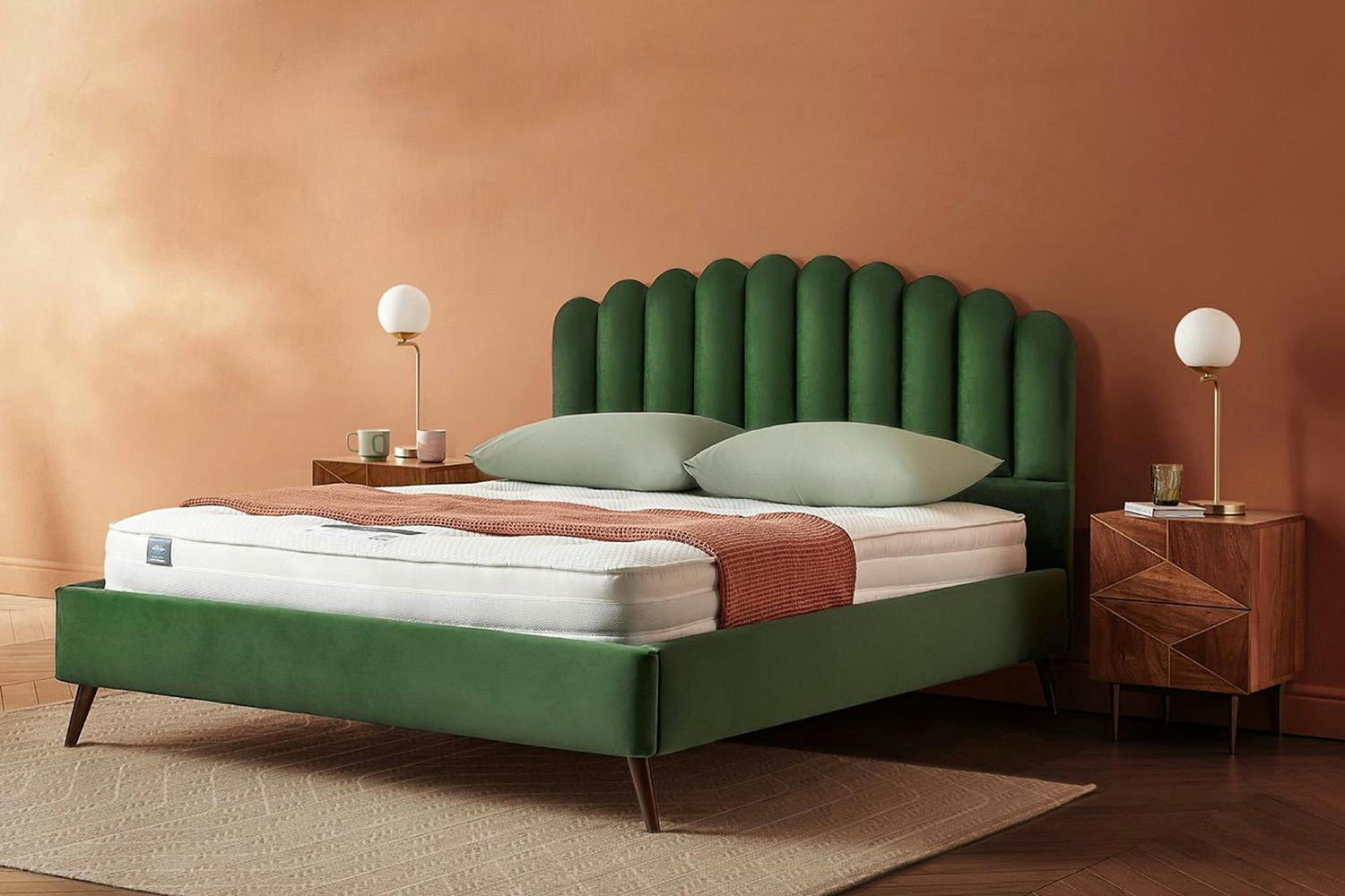 Silentnight | Oriana Bed Frame with Slant Dark Leg | King | 5ft | Colour Options-4