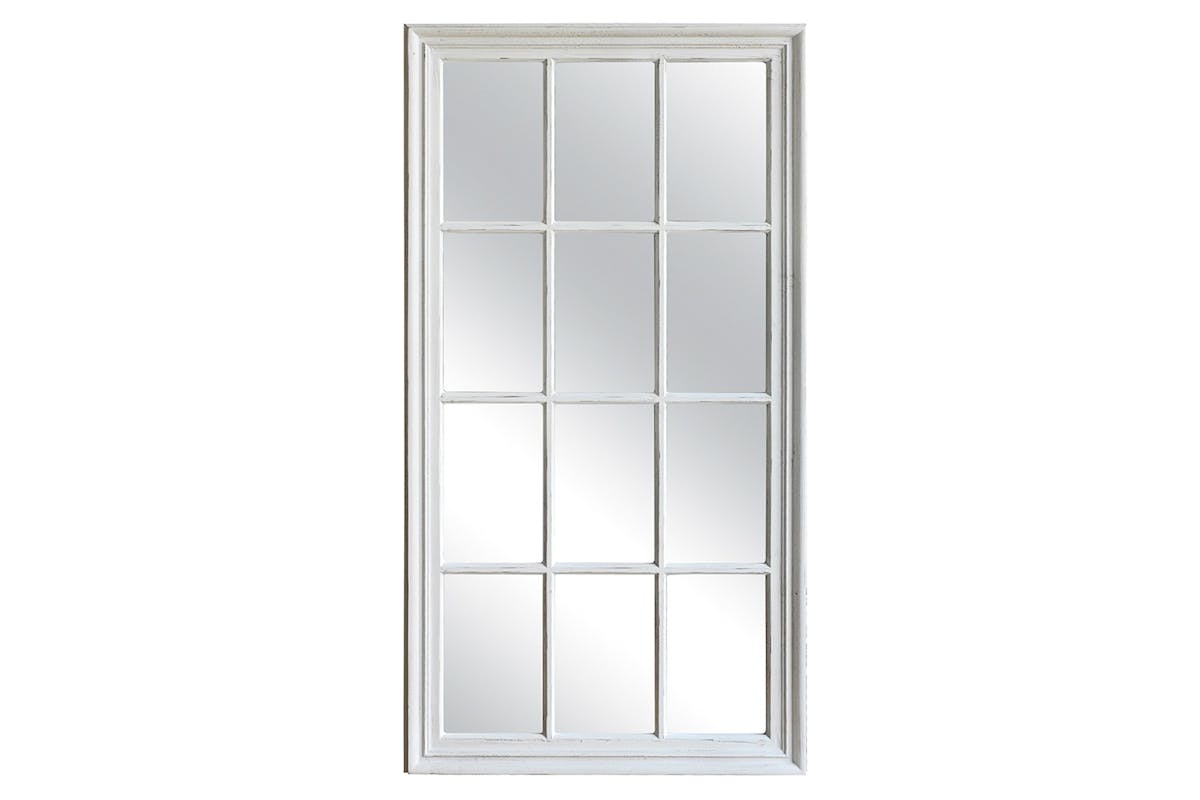 Faye Window Mirror | Washed White | 70 x 134 cm