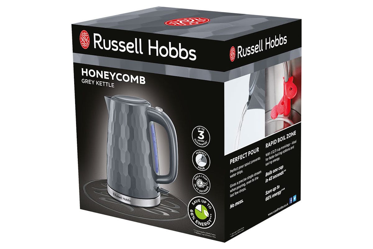 Russell Hobbs 1.7L Honeycomb Kettle | 26053 | Grey-8