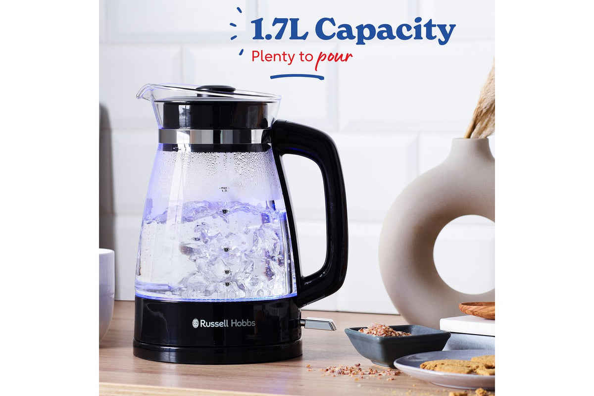 Russell Hobbs 1.7L Classic Glass Kettle | 26080 | Black-3