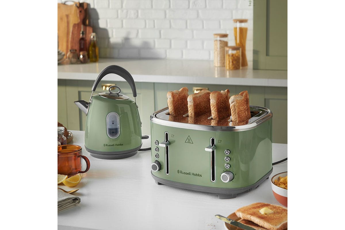 Russell Hobbs Stylevia 4 Slice Toaster | 26294 | Sage Green-2
