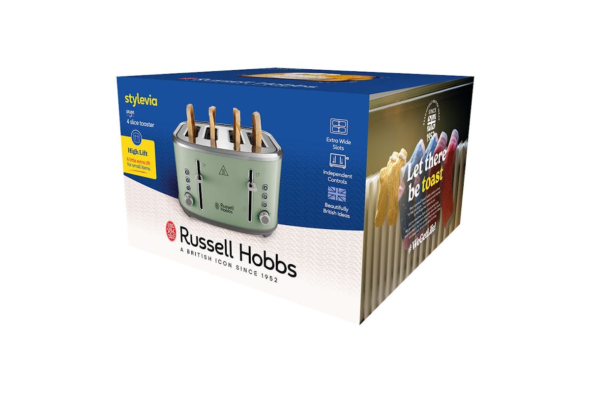 Russell Hobbs Stylevia 4 Slice Toaster | 26294 | Sage Green-6