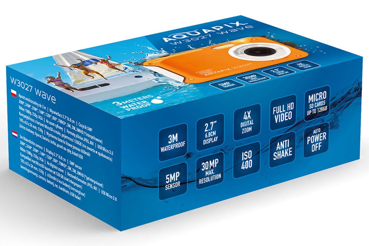 Easypix Aquapix W3027 Wave Camera | Sunset Orange-5