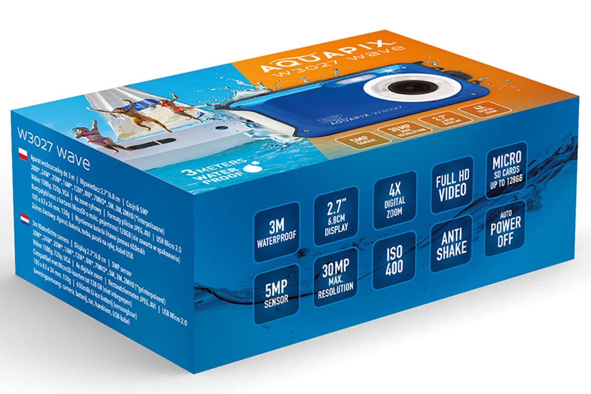 Easypix Aquapix W3027 Wave Camera | Marine Blue-8