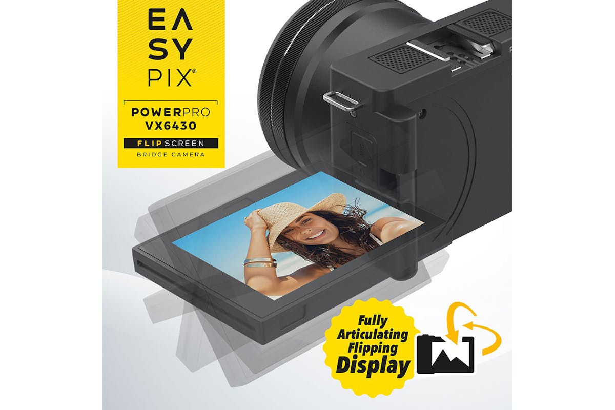 Easypix PowerPro VX6430 Flip Screen WiFi Bridge Camera-8