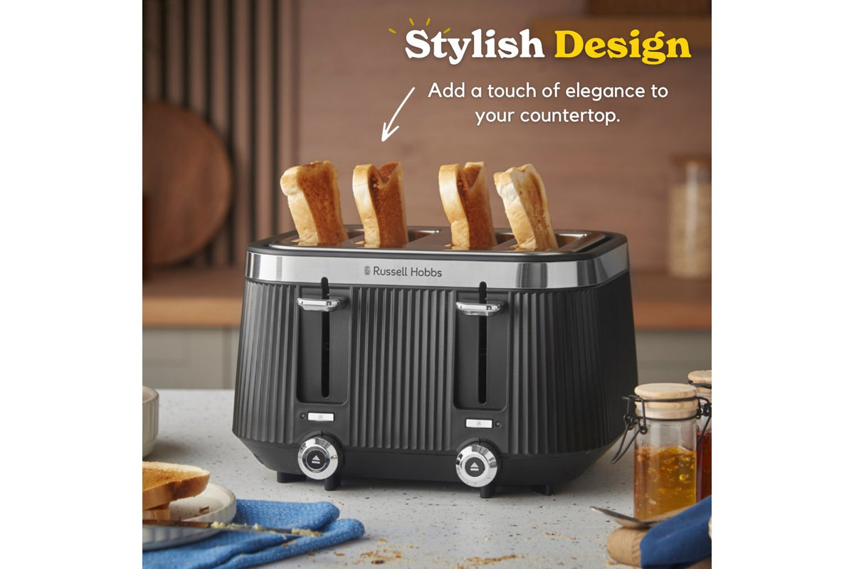 Russell Hobbs Bronte 4 Slice Toaster | 26770 | Black-4