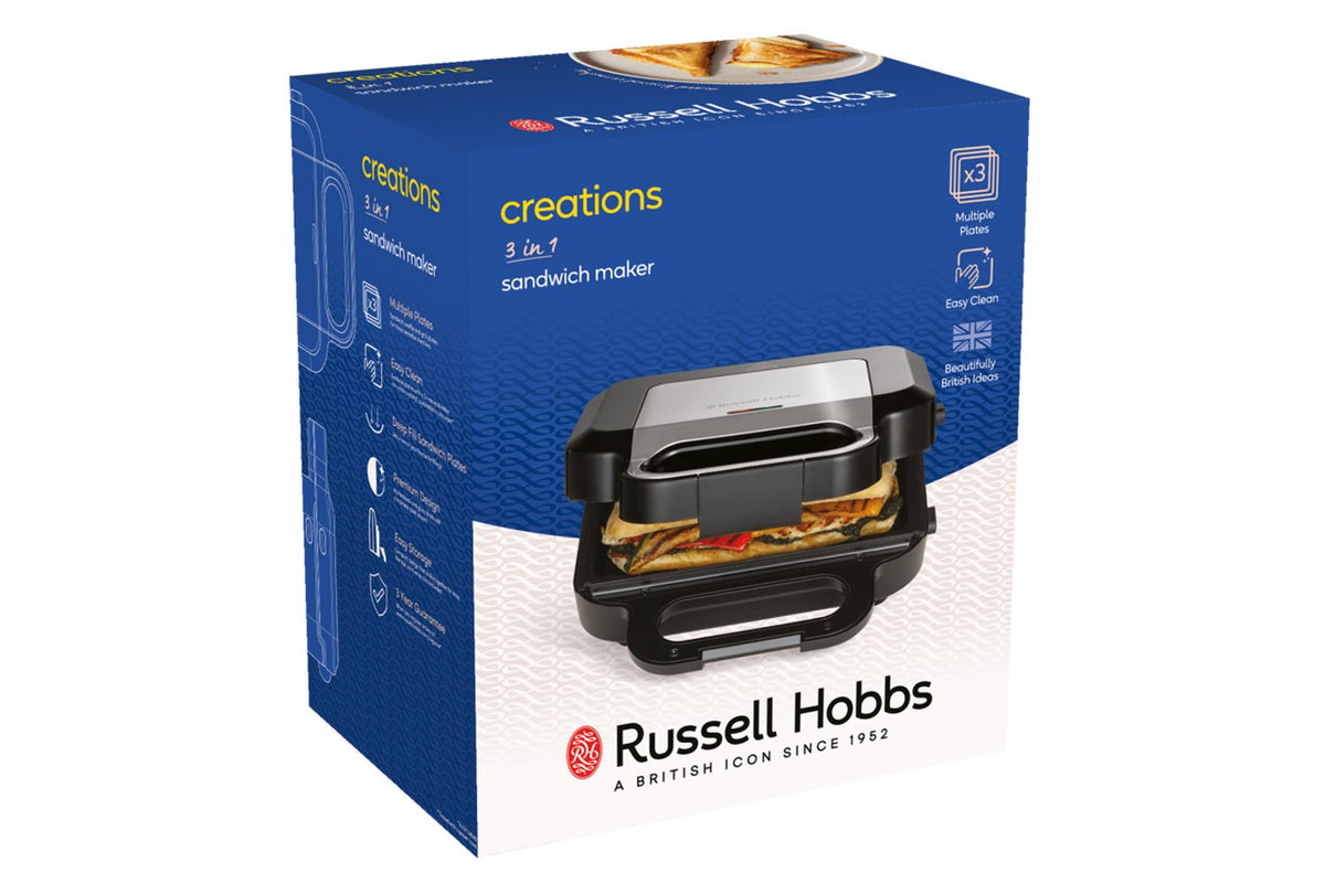 Russell Hobbs Creations 3-in-1 Sandwich Maker | 26810 | Black-10