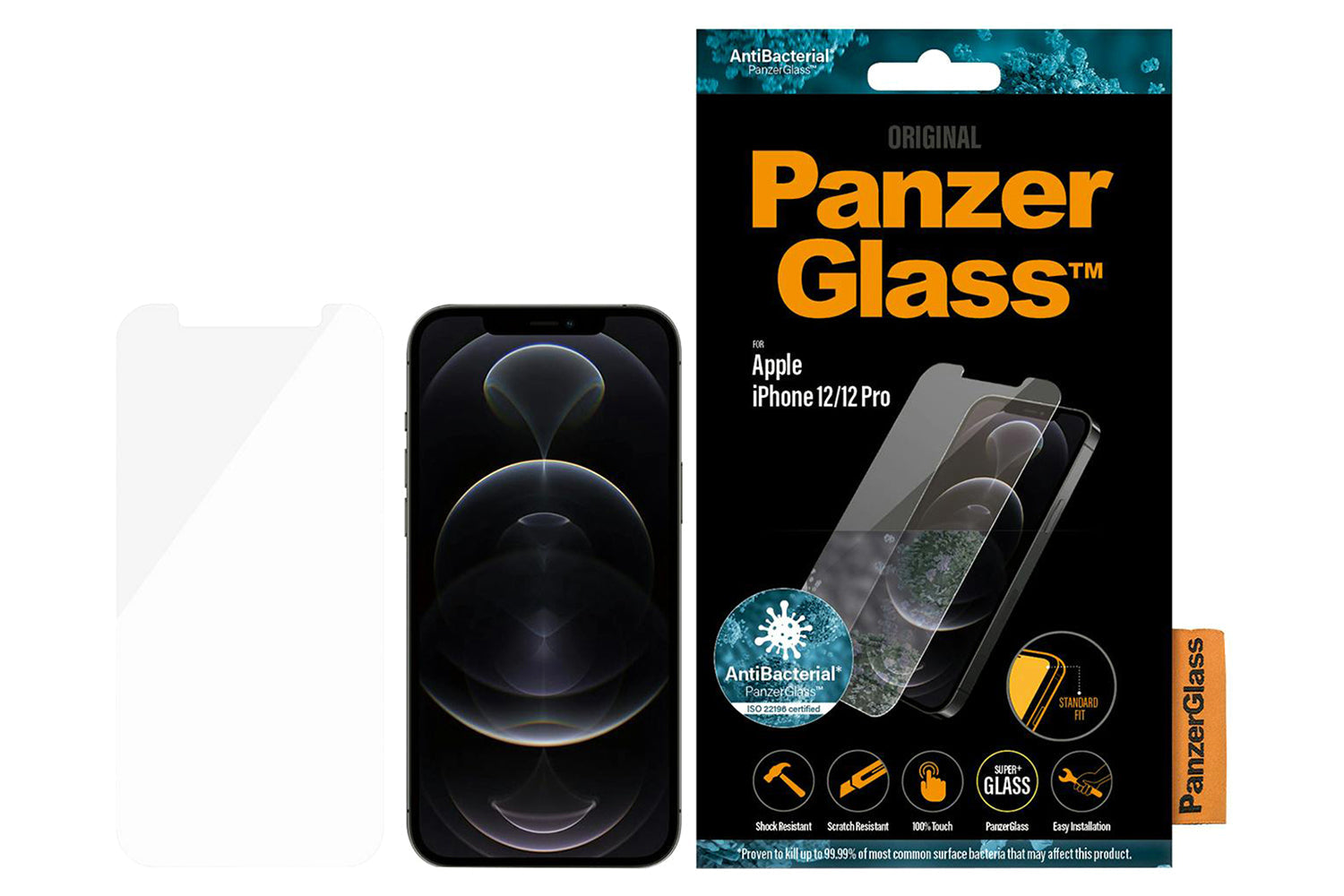 PanzerGlass iPhone 12/12 Pro Screen Protector | Black-2