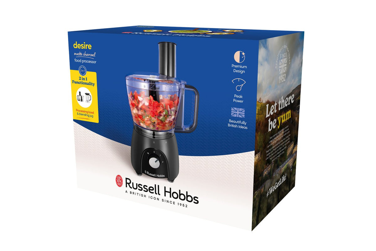 Russell Hobbs Desire Food Processor | 27111 | Matte Charcoal-7