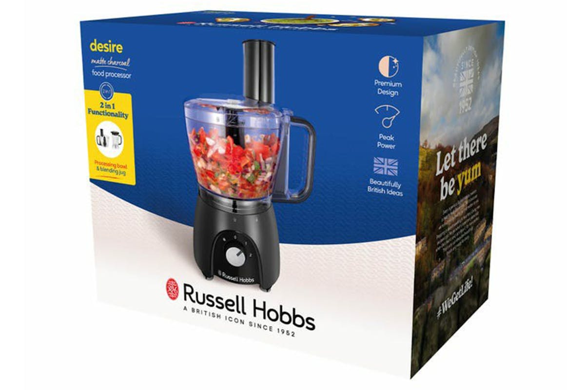 Russell Hobbs Desire Food Processor | 27111 | Matte Charcoal-11