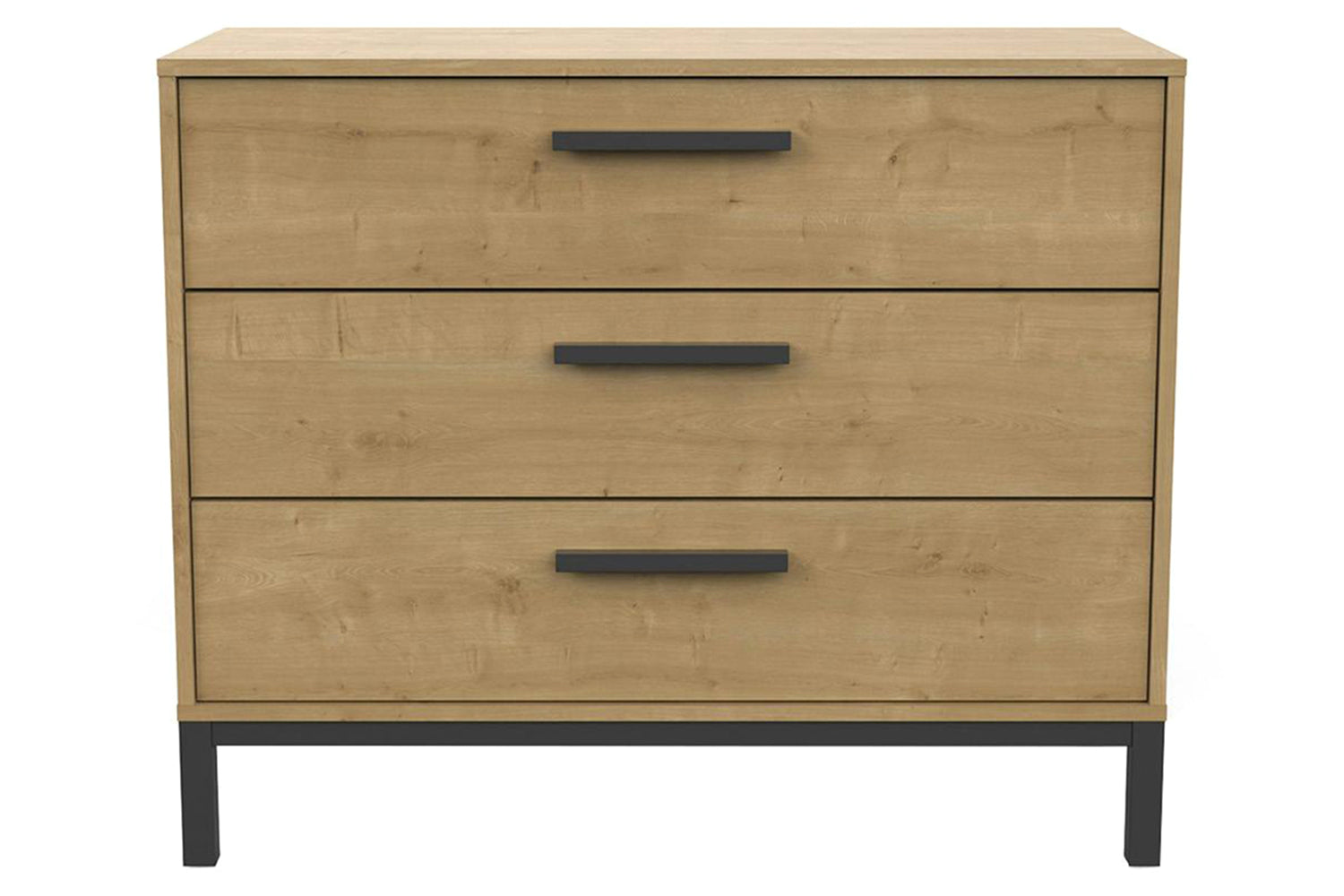 Craft Chest of Drawer | 3 Drawer | Black/Oak Effect
