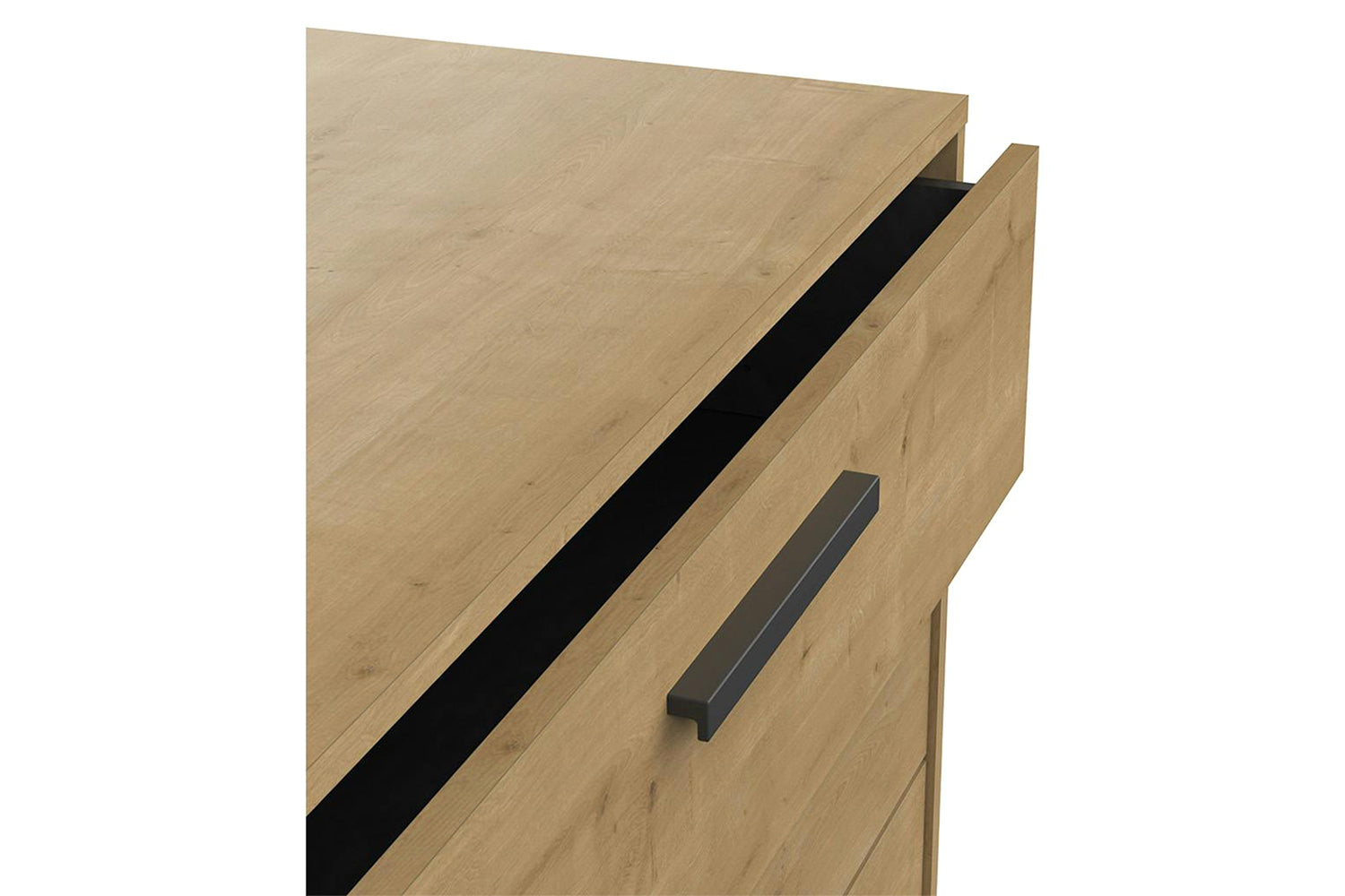 Craft Chest of Drawer | 3 Drawer | Black/Oak Effect-8