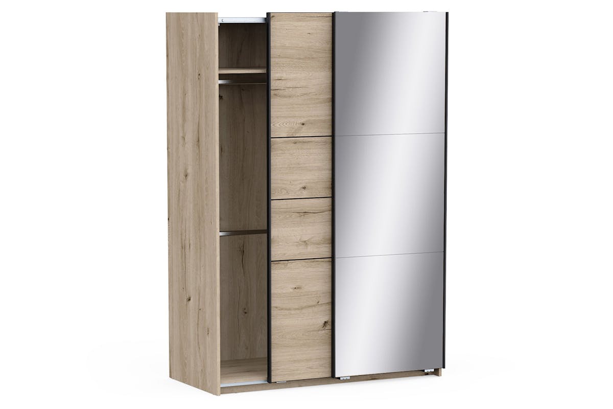 Blokty Sliding Door Wardrobe with Mirror | 2 Doors | Oak Effect | 1.5 m-4