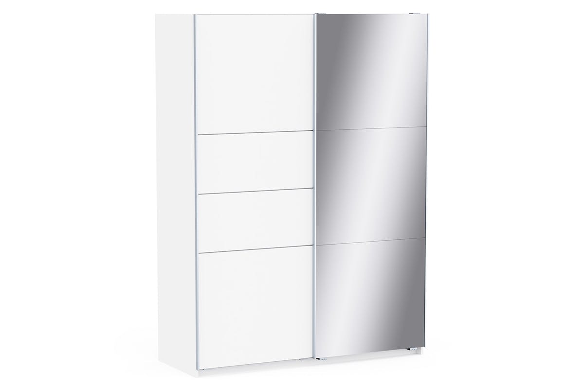 Blokty Sliding Door Wardrobe with Mirror | 2 Doors | White | 1.5 m-5
