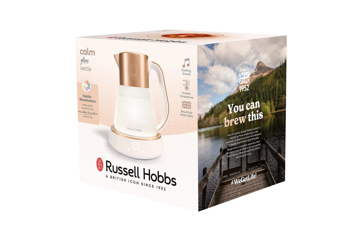 Russell Hobbs 1.7L Calm Kettle | 27450 | White/Copper-8