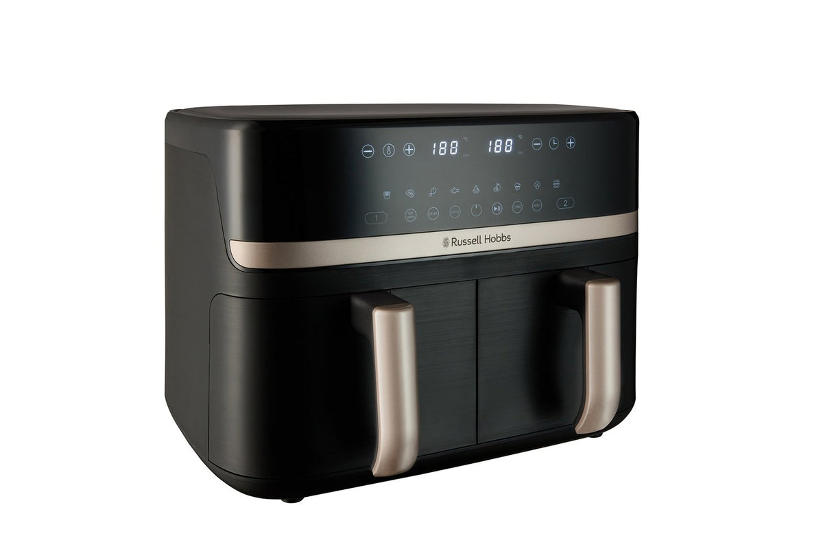 Russell Hobbs 9L Satisfry Dual Basket Air Fryer | 27680 | Black