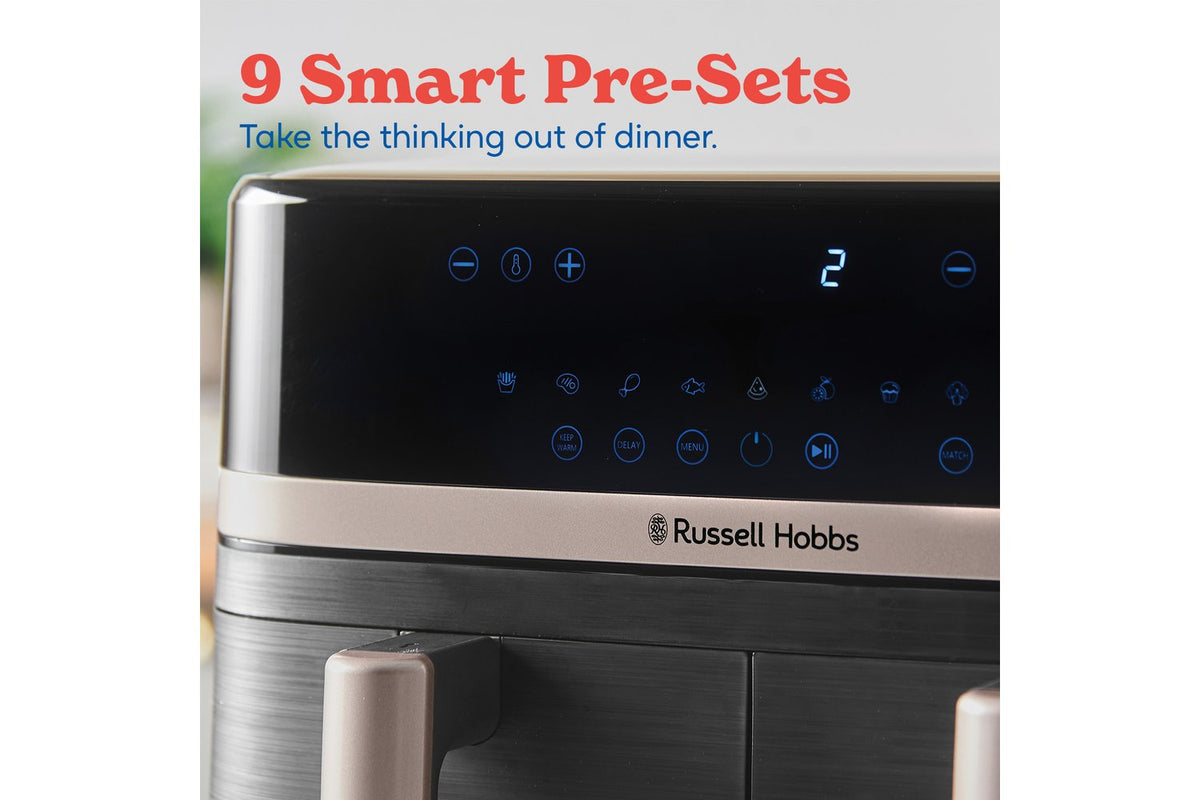 Russell Hobbs 9L Satisfry Dual Basket Air Fryer | 27680 | Black-3
