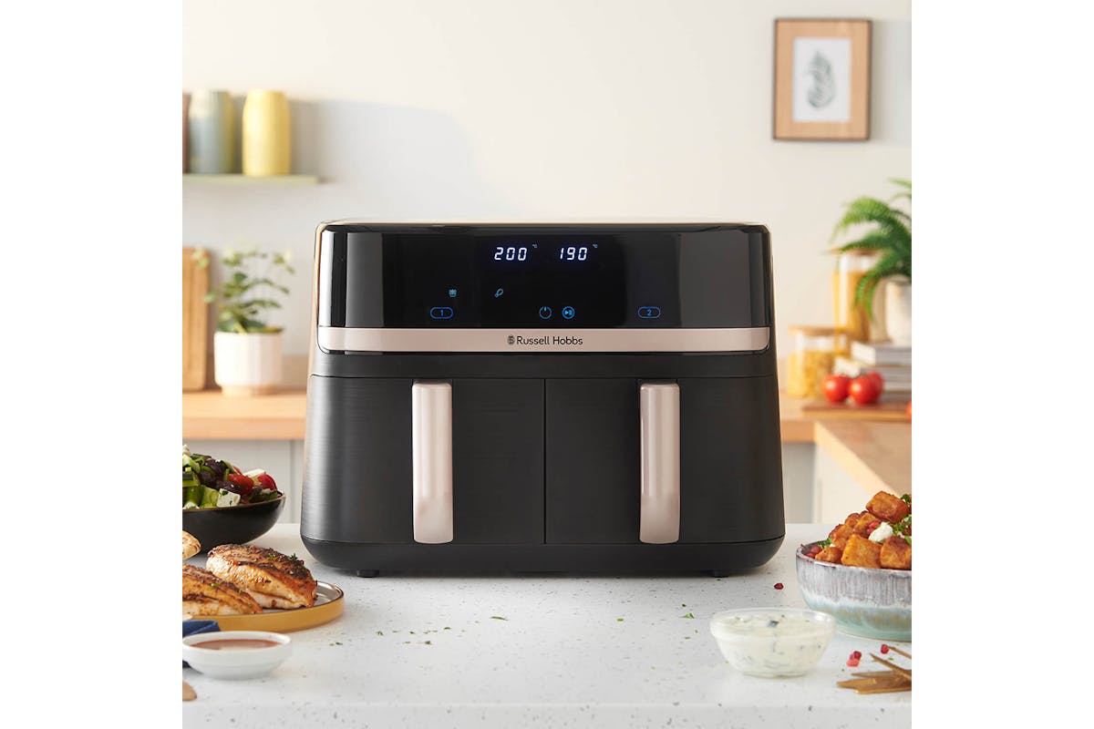 Russell Hobbs 9L Satisfry Dual Basket Air Fryer | 27680 | Black-3
