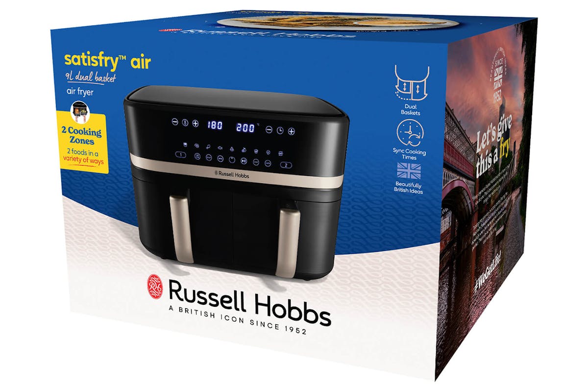 Russell Hobbs 9L Satisfry Dual Basket Air Fryer | 27680 | Black-8