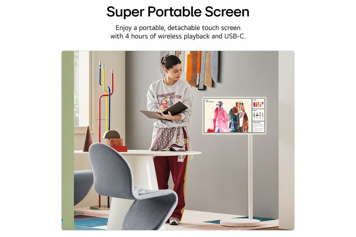 LG StanbyME 27" Rollable Touch Screen Smart TV | 27LX6TDGA.AEK-4