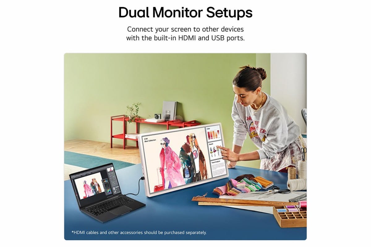 LG StanbyME 27" Rollable Touch Screen Smart TV | 27LX6TDGA.AEK-6