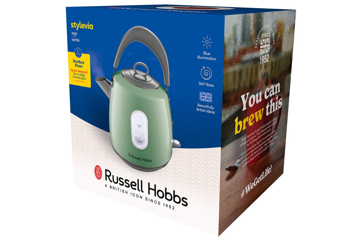 Russell Hobbs 1.5L Stylevia Kettle | 28134 | Sage Green-10