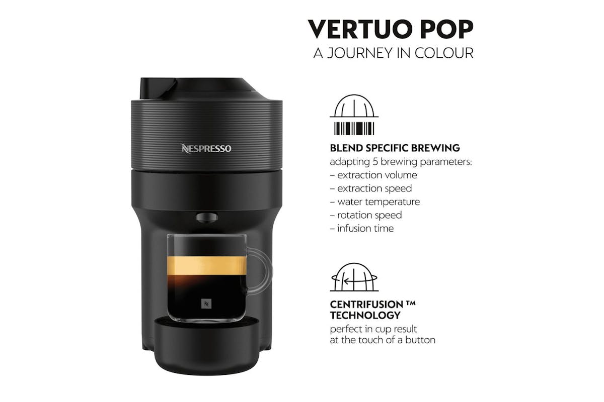 Nespresso Vertuo Pop Coffee Machine Bundle by De'Longhi | ENV90.BAE | Black-3