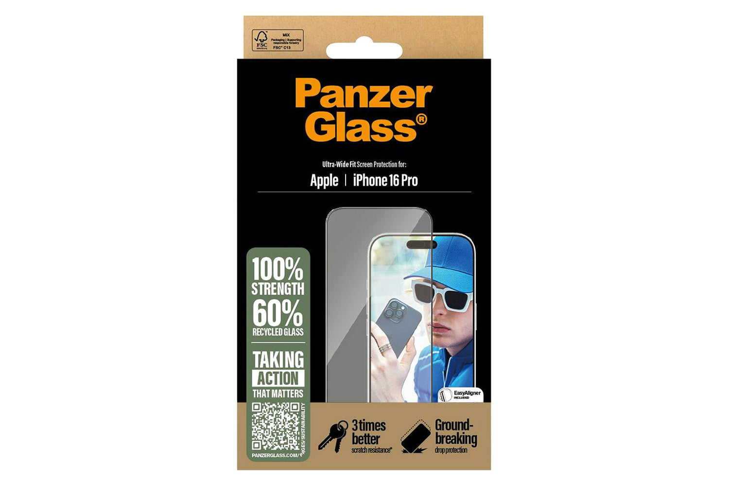 PanzerGlass iPhone 16 Pro Ultra-Wide Fit Screen Protector-3