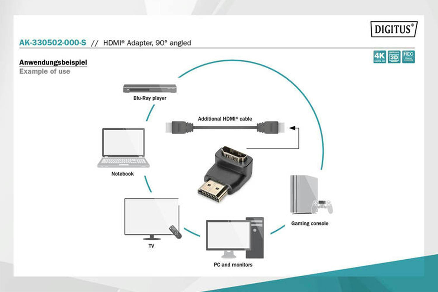 Digitus HDMI 90° Angled Adapter-6