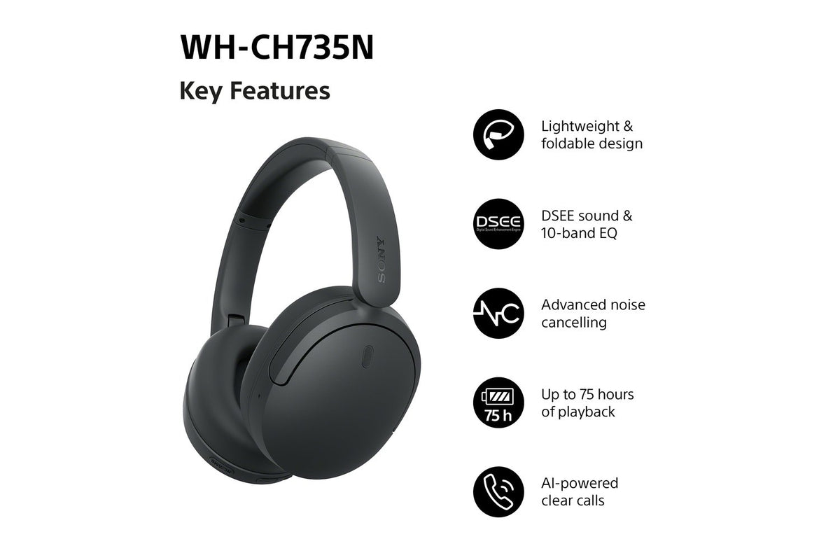 Sony WH-CH735N Wireless Noise Cancelling Headphones | Black-2