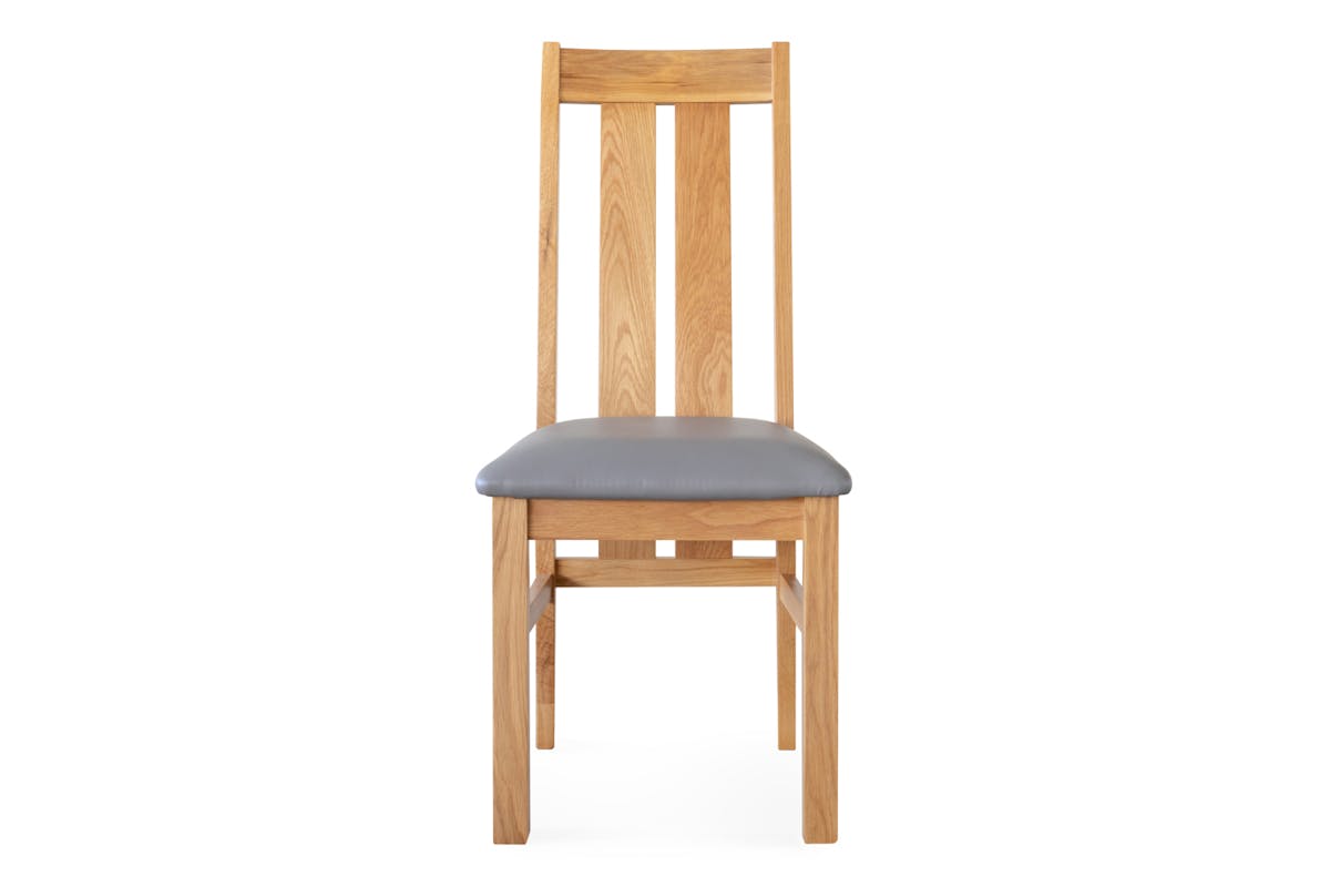 Blake Dining Chair | Leather | Grey