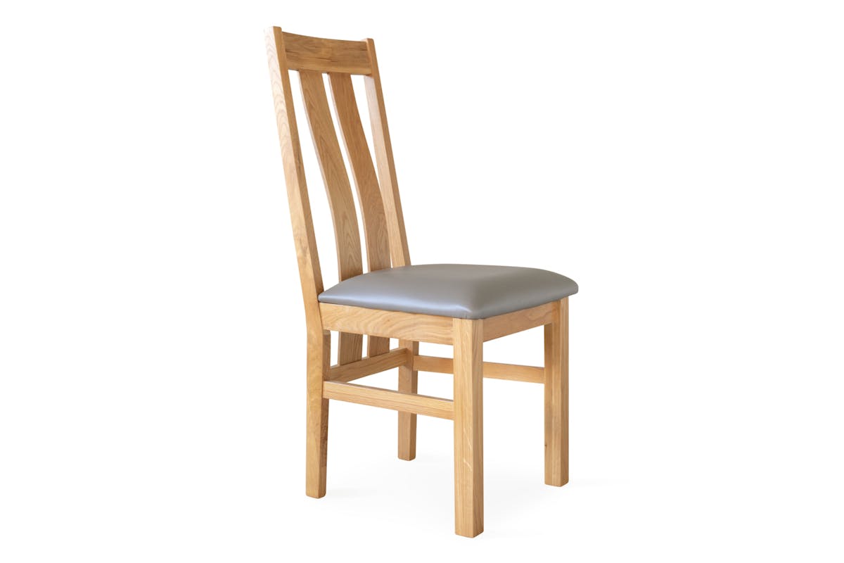 Blake Dining Chair | Leather | Grey-3