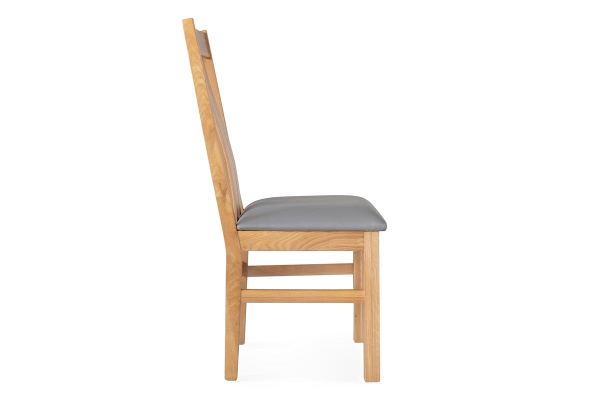 Blake Dining Chair | Leather | Grey-4