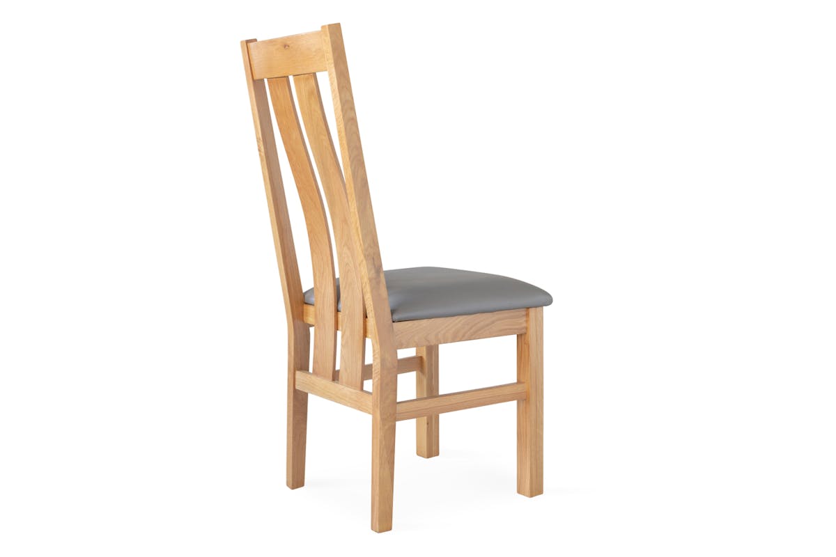 Blake Dining Chair | Leather | Grey-5