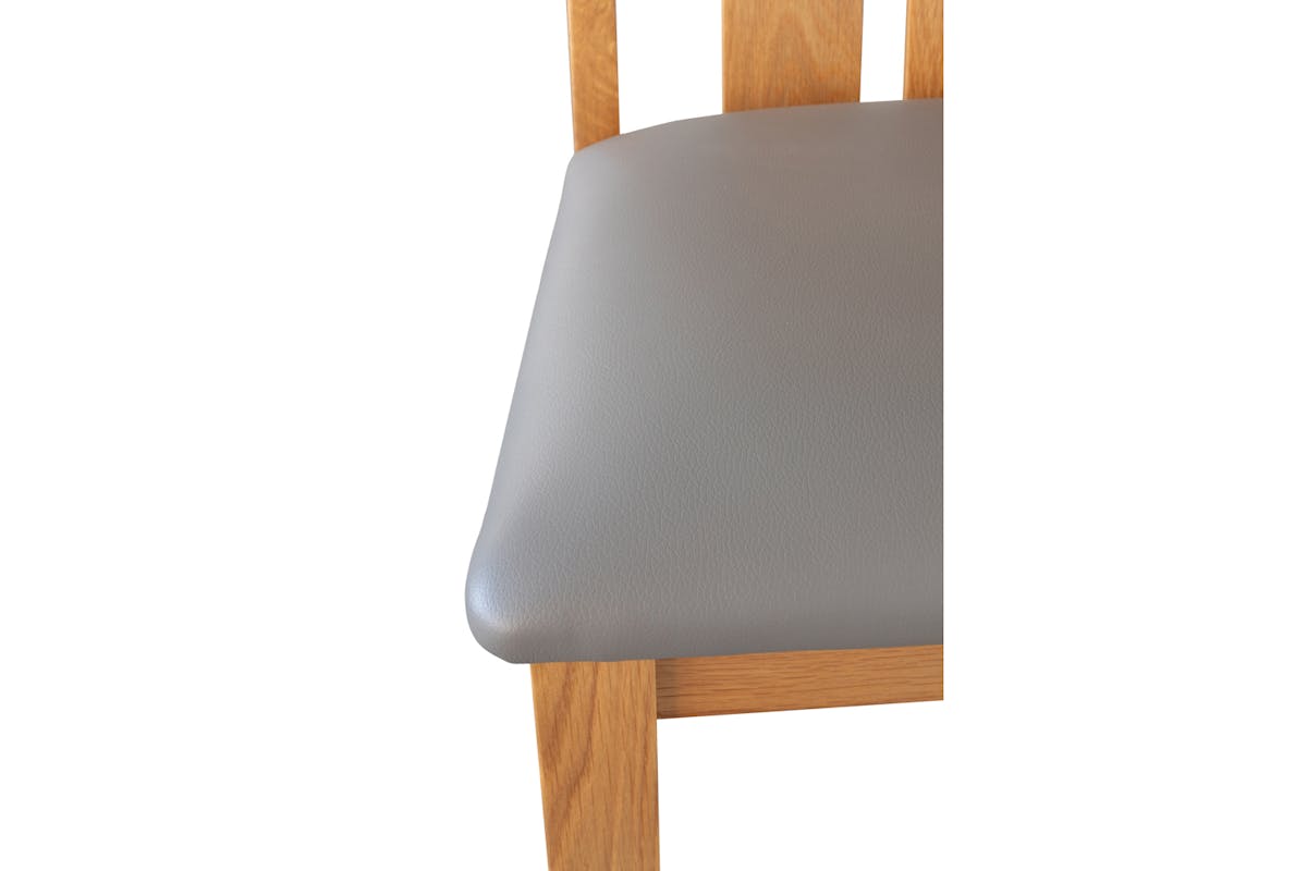 Blake Dining Chair | Leather | Grey-7