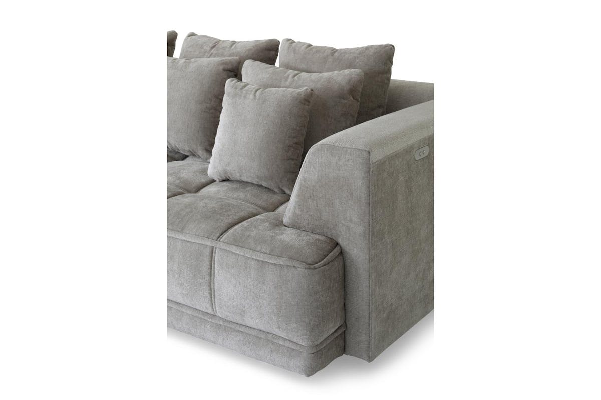 Amelia 4 Seater Sofa | Dual Power Slider | Fabric | Beige-11