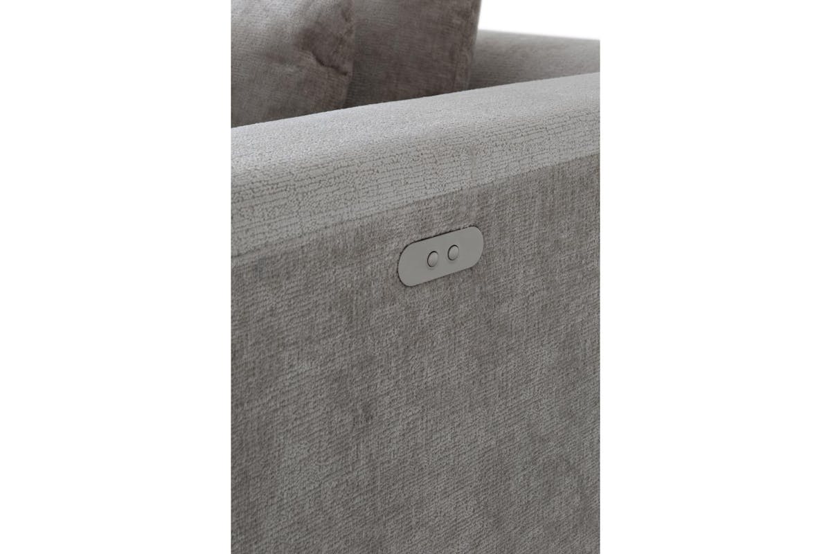Amelia 4 Seater Sofa | Dual Power Slider | Fabric | Beige-12