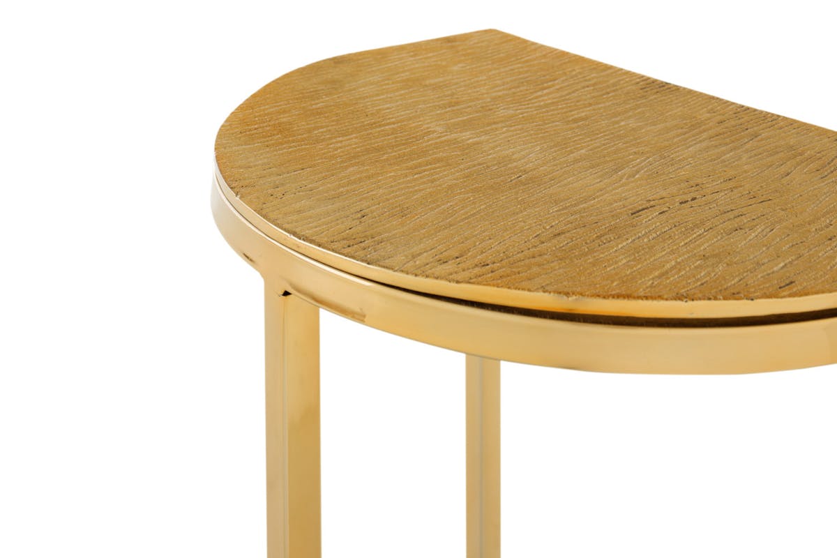 Maisie Half Round Nesting Tables | Gold-4
