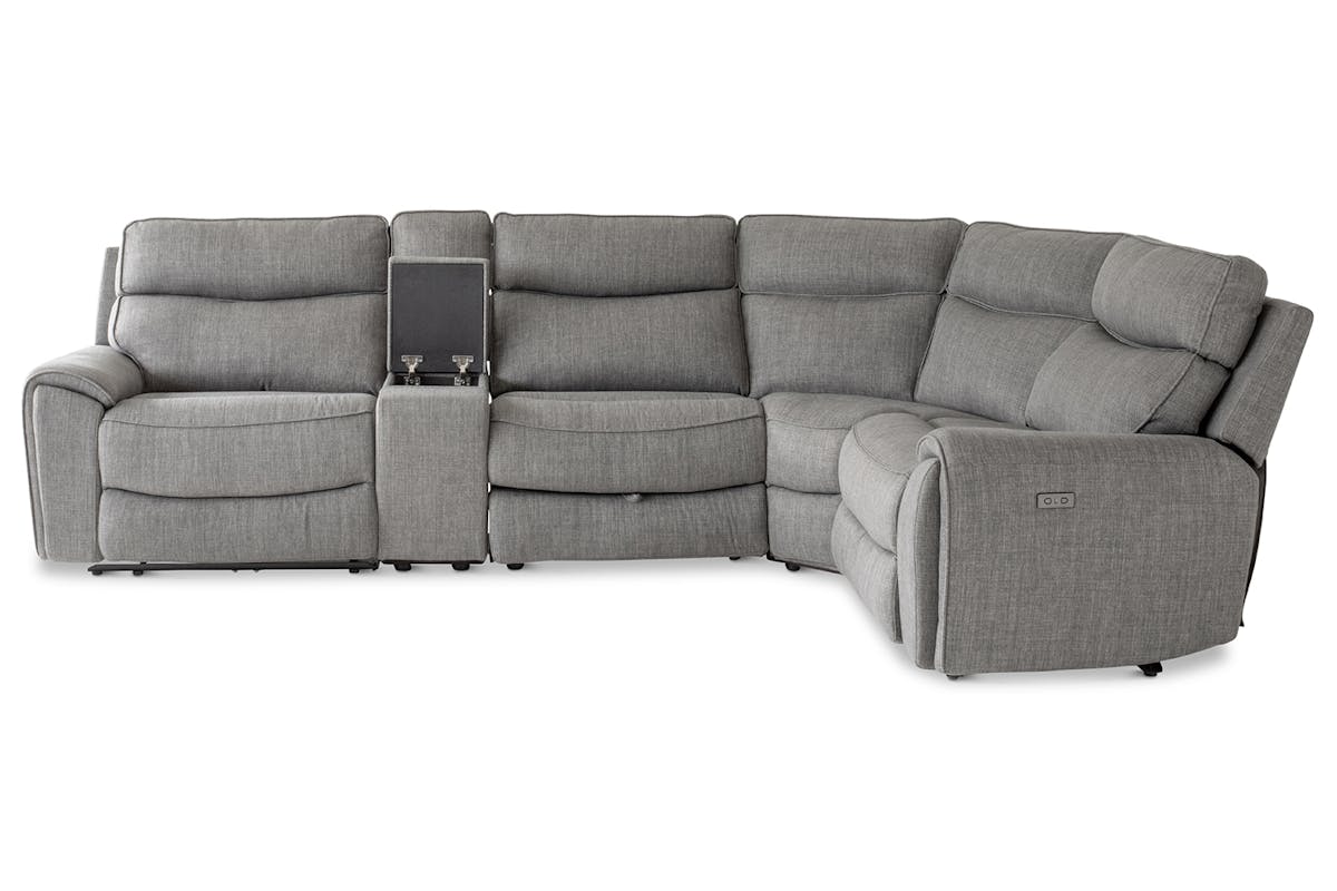 Mila Corner Sofa with Console | Power Recliner | Medium | Grey-6