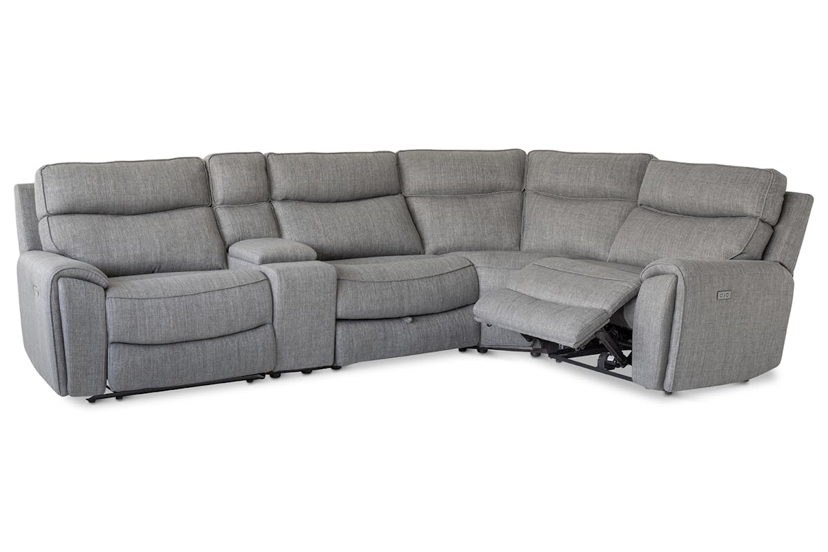 Mila Corner Sofa with Console | Power Recliner | Medium | Grey-10
