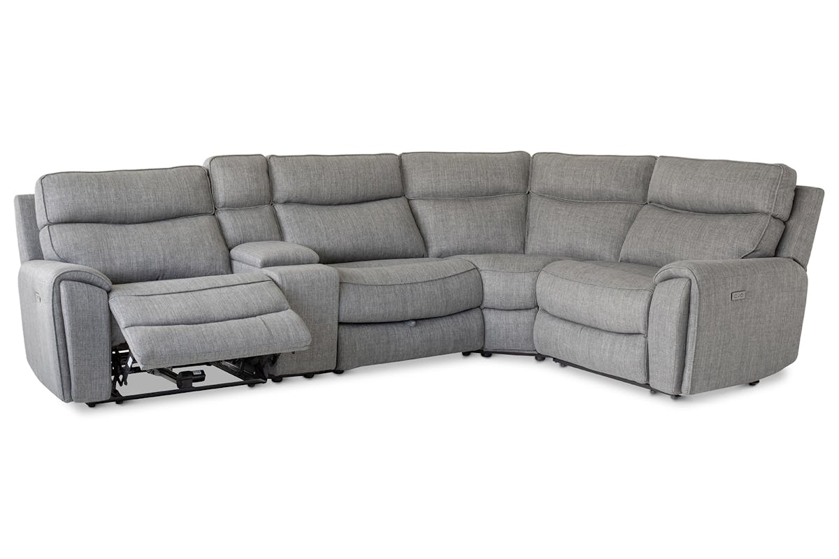 Mila Corner Sofa with Console | Power Recliner | Medium | Grey-11