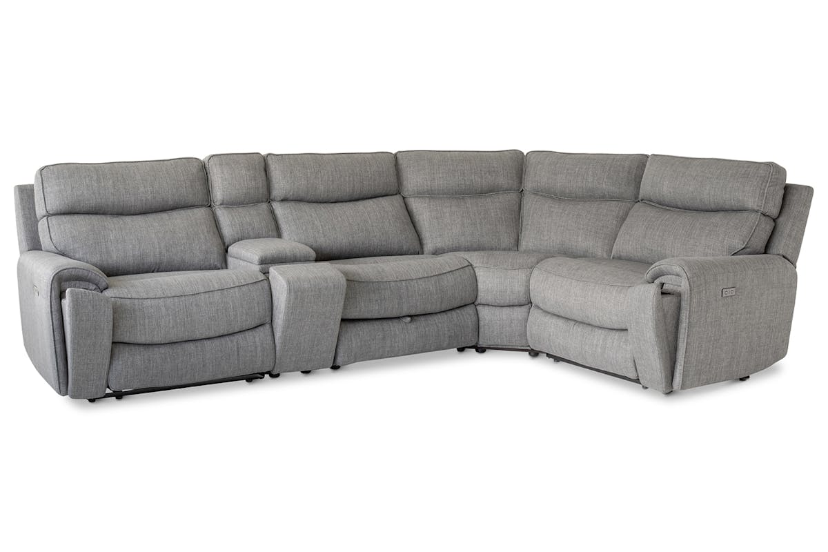 Mila Corner Sofa with Console | Power Recliner | Medium | Grey-12