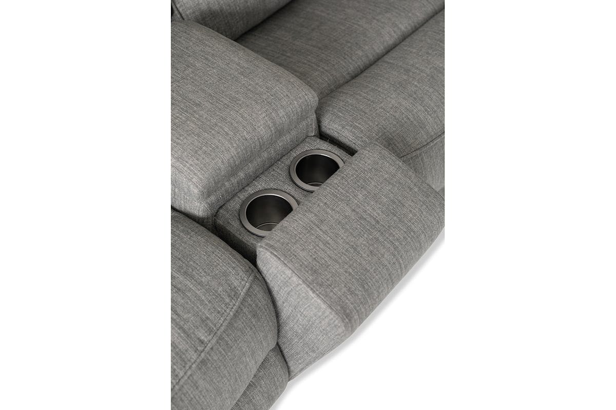 Mila Corner Sofa with Console | Power Recliner | Medium | Grey-16