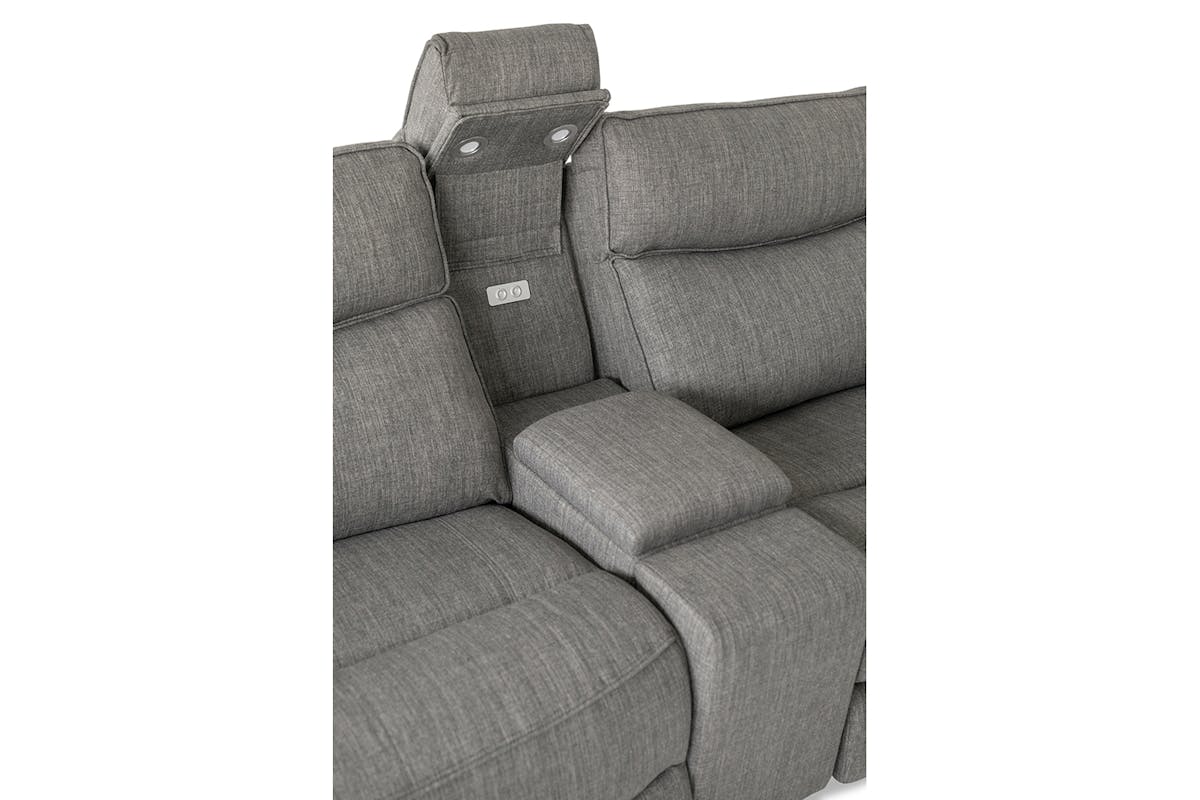 Mila Corner Sofa with Console | Power Recliner | Medium | Grey-18