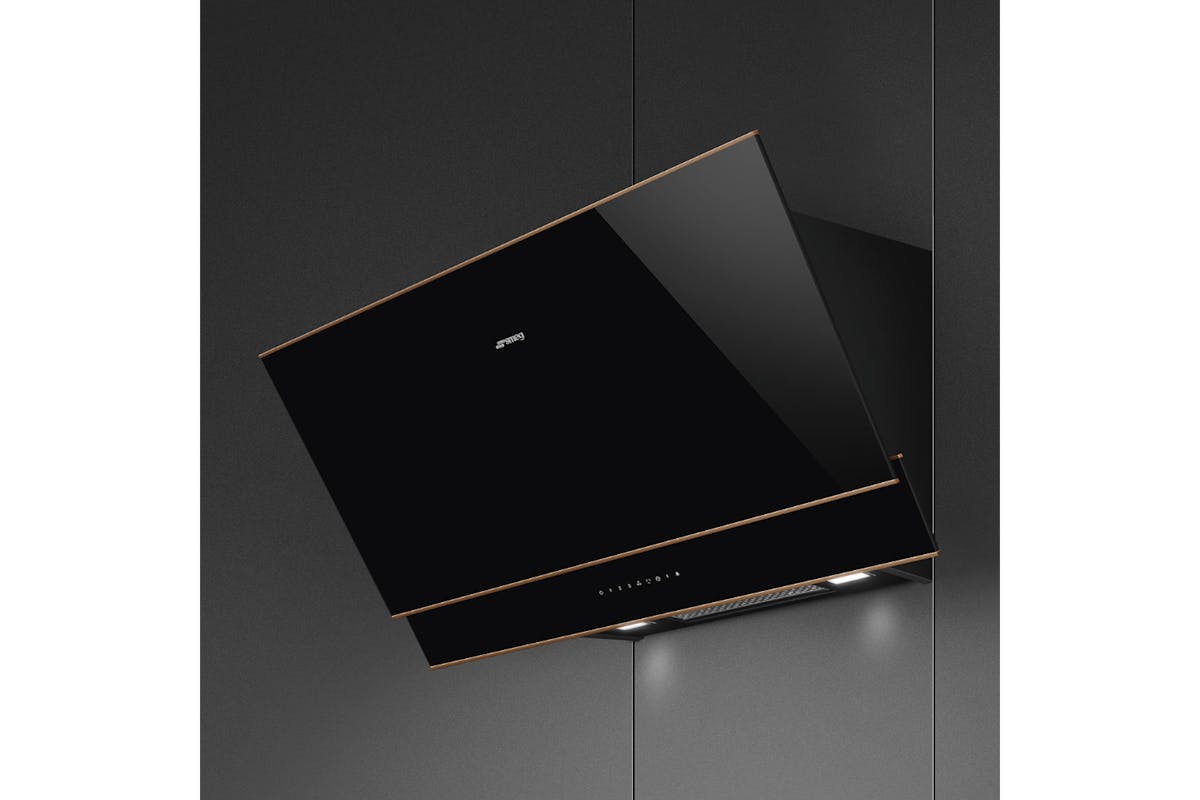 Smeg 90cm Decorative Wall Mount Hood | KV694R | Black-3